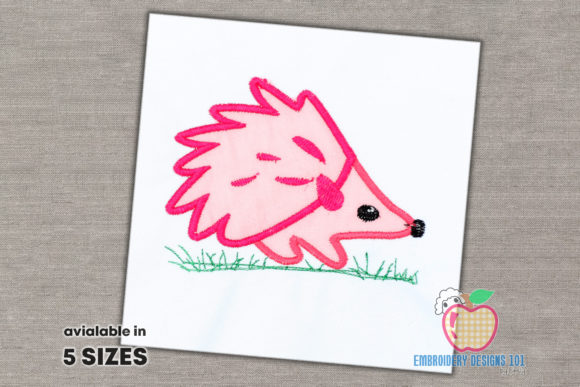 Cute Hedgehog Applique for Holiday Crafts