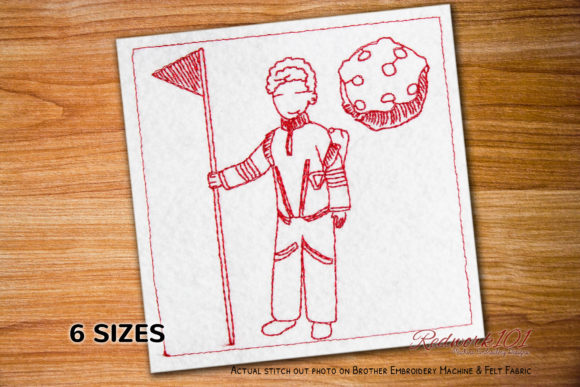 Review: Cartoon Boy Astronaut Embroidery Design