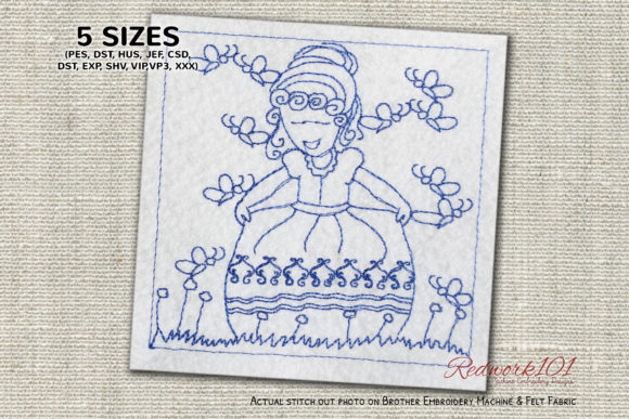 Reviewing Baby Princess Showing Dress Redwork