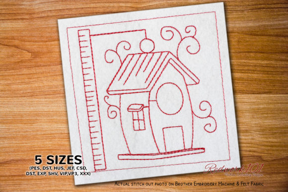 Reviewing Handmade Birdhouse Lineart for Embroidery