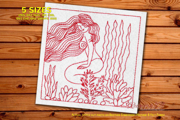 Young Mermaid Sitting at Seaside Review